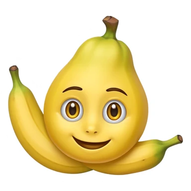 crea un emoji de un guineo tipo ed de pixar  sticker