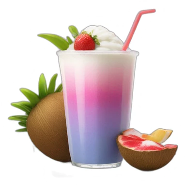 gradient smoothie with up and down coconut drizzle sticker