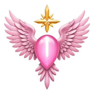 6 wings emblem holy light pink sticker