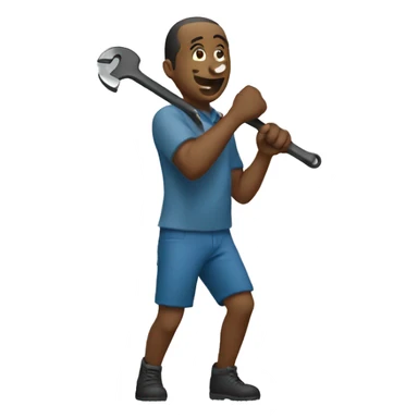 Throwing a wrench  sticker