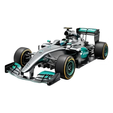 black formula 1 Mercedes AMG petronas sticker