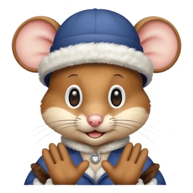 mouse wearing hat sticker