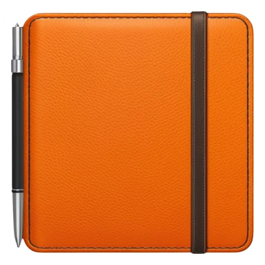 orange color simple diary sticker