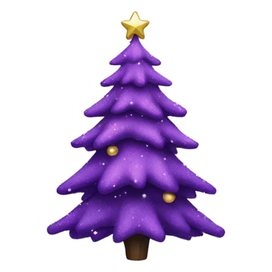 Purple aesthetic Christmas tree sticker
