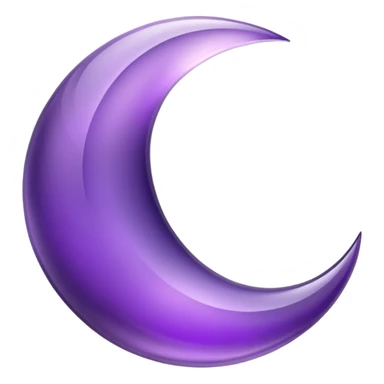 Crescent Moon shaped amethyst gem sticker