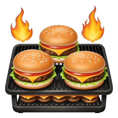 grilling burgers sticker