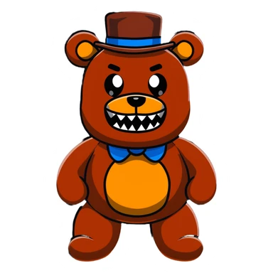 Scary Freddy Fazbear with glowing eyes from Five Nights at Freddy's sticker