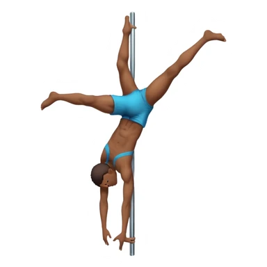Crée un emoji d’un garçon qui fait du pol dance sticker