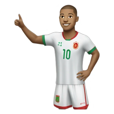 Mbappé with Morocco shirt sticker