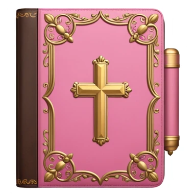 make a girly catholic bible with pink tones sticker