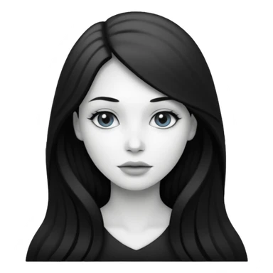 balck and white photo woman sticker