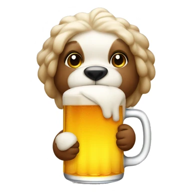 Cute big with a beer sticker