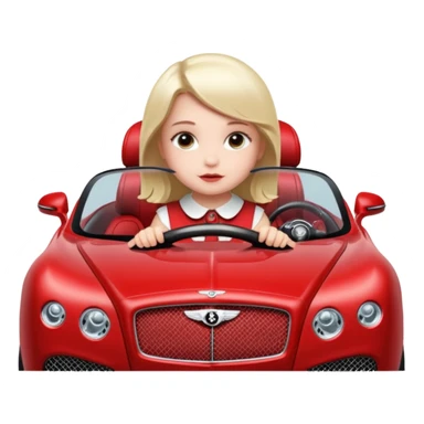 Baby girl in a Bentley power car. sticker