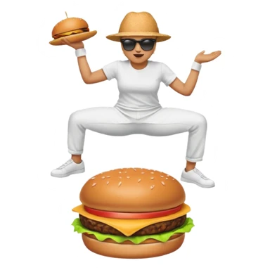  twerking on a burger cuh sticker