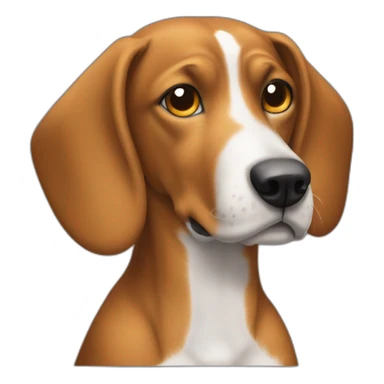 small carolina hound dog with a white dot on his forehead sticker