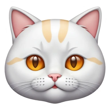 haz un emoji de un gato blanco durmiendo sticker