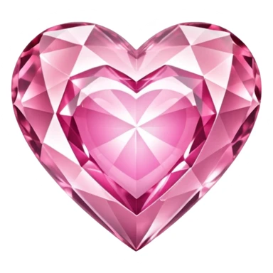 regular diamond heart with one mini pink heart inside of it  sticker