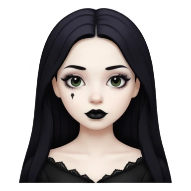 Gothic girl sticker
