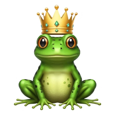 crowned frog sticker