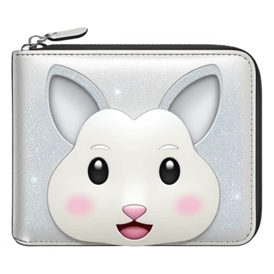 glitter white wallet sticker