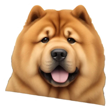 Chow Chow dog ridding red car sticker
