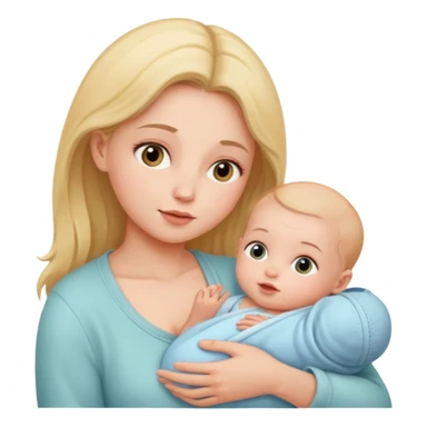 newborn baby with mother sticker