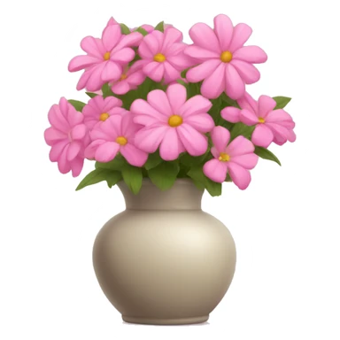 vase full of pink flowers sticker