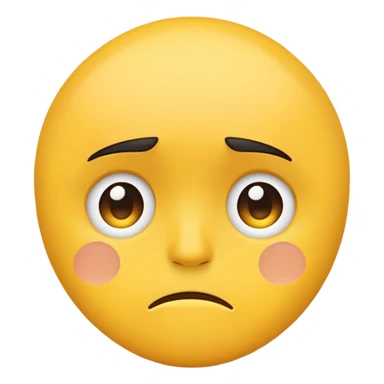 sad face emoji with green background and downturned eyebrows sticker