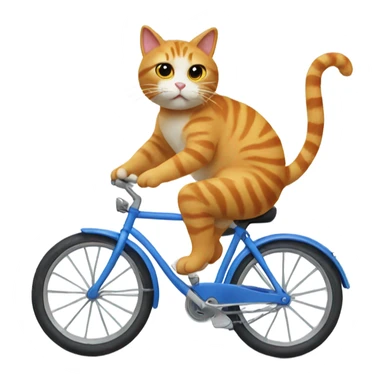 cat riding a bike  sticker