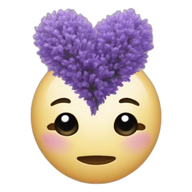 Lavender and black heart  sticker