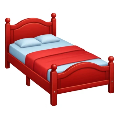 single red bed sticker