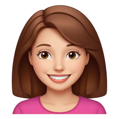 cute brown haired women with amazing smile sticker