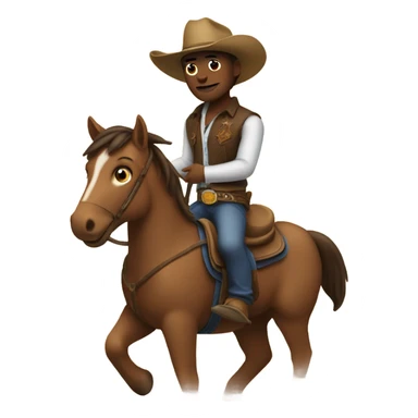 Me on a horse wearing a cowboy hat sticker