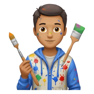 Ceramic Painter man sticker