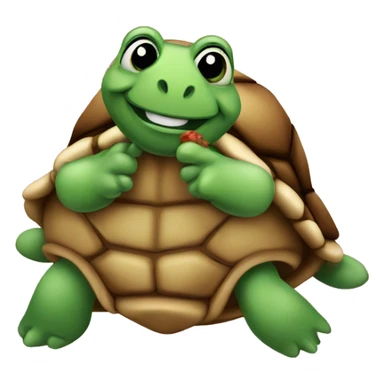 Tortuga mandando un beso sticker