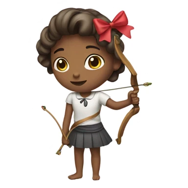 girl with a bow  sticker