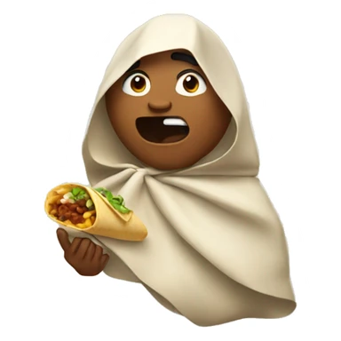 mexican eating burrito sticker
