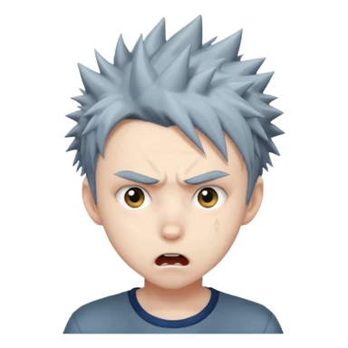 Wolf Anime Boy scared sticker