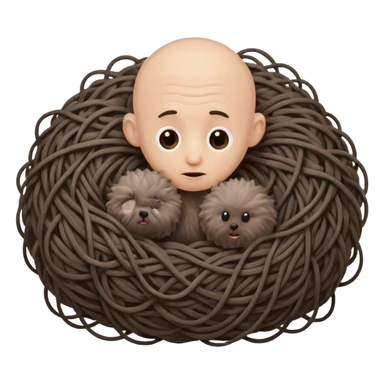 penis and hair balls sticker