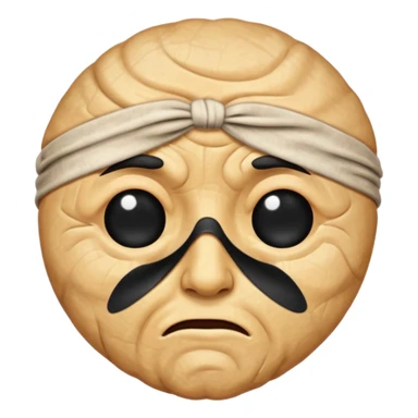 Create Emoji face only 1 eye patch black old person sticker