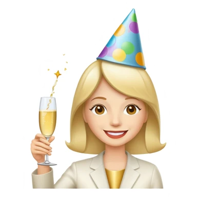 popping champagne sticker