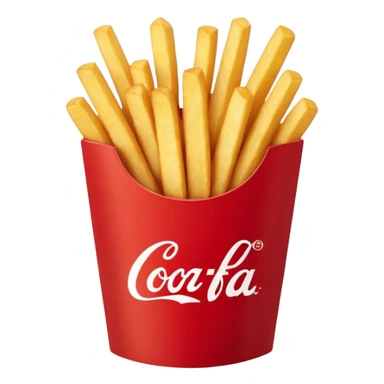 Chick-fil-A fast food fries, burger and coke with the name on it sticker