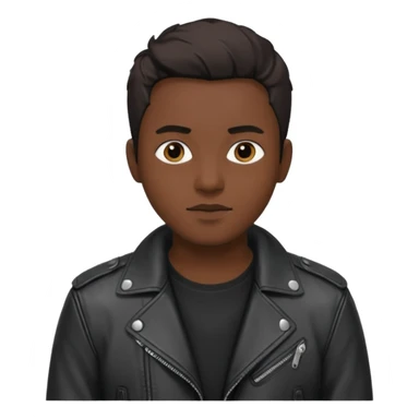 Black leather jacket with black shirt  sticker