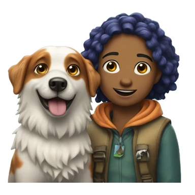 nemo with dog fae sticker