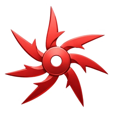 red shuriken emoji sticker