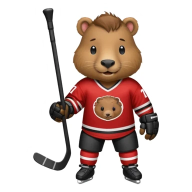 capybara ice hockey player sticker