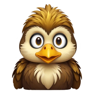 I want duck 🦆 emoji and monkey 🐒 emoji mashed together making a monkeyduck sticker