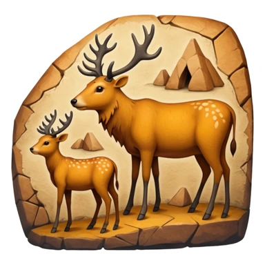 stone age cave art sticker