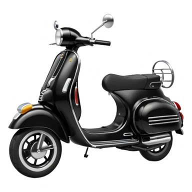 create a vespa matic with black color sticker