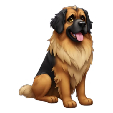 leonberger hond in halloween outfit sticker